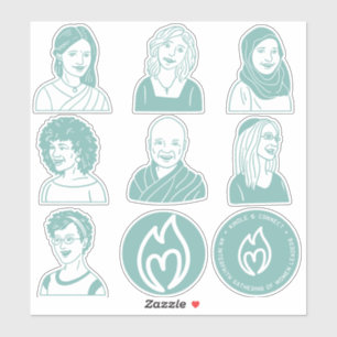 pegatinas turquesa de 8"