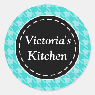 Pegatinas turquesa de gallos personalizados