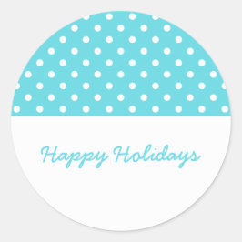Pegatinas turquesa de vacaciones de polka Dot