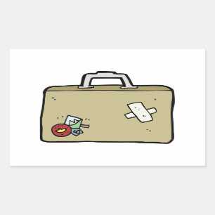 Pegatinas usados pozo de la maleta