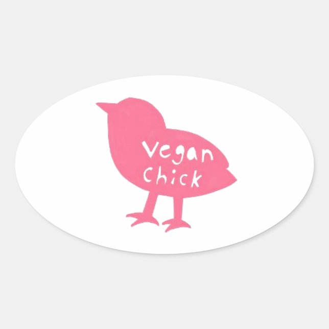 Pegatinas Vegan Chick (Anverso)