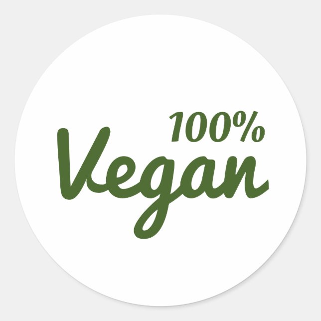 pegatinas Vegan Oval al 100% (Anverso)