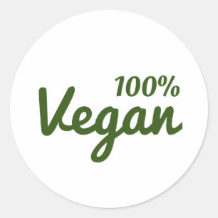 pegatinas Vegan Oval al 100%