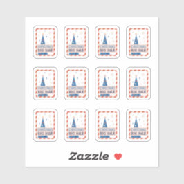 Pegatinas vendidos con un árbol de Navidad azul