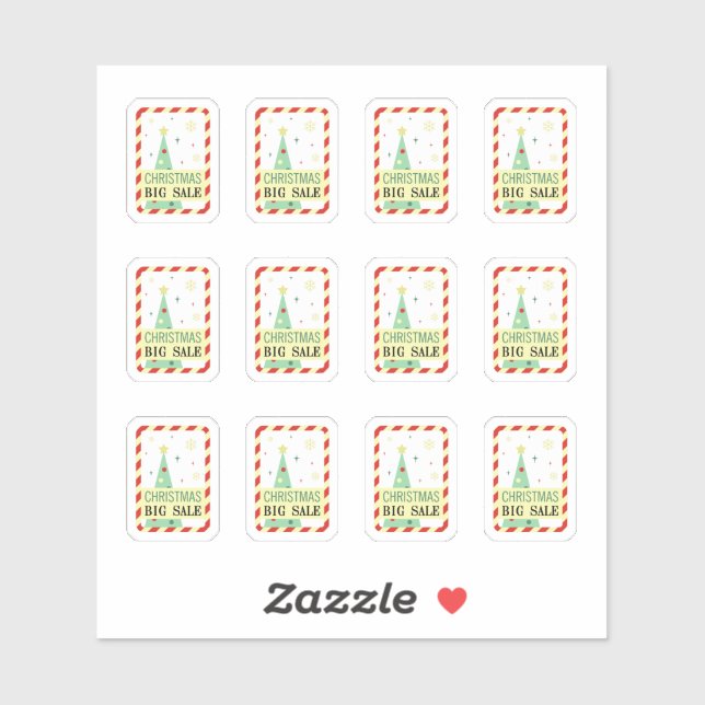 Pegatinas vendidos con un árbol de Navidad verde (Hoja)