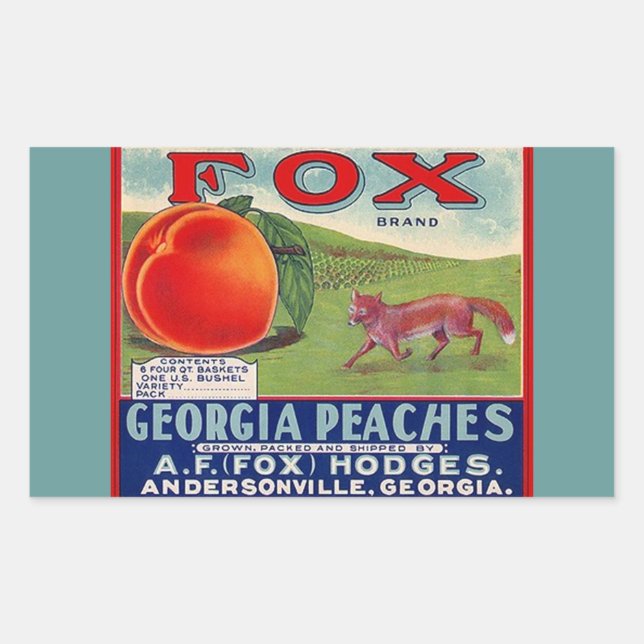 Pegatinas ventilaron publicidad Fox Georgia Peache (Anverso)