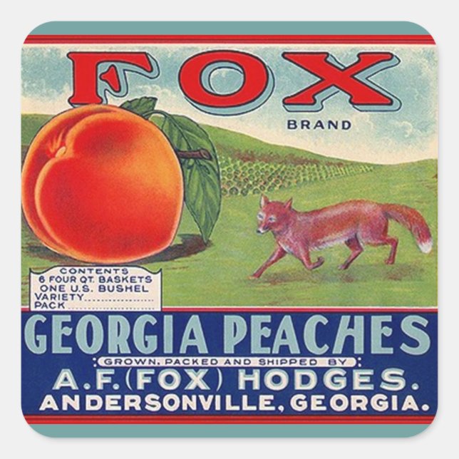 Pegatinas ventilaron publicidad Fox Georgia Peache (Anverso)
