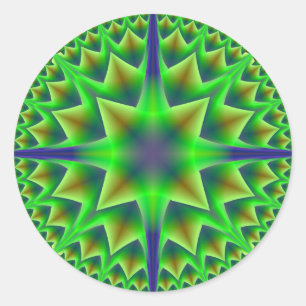 Pegatinas verdes de la estrella