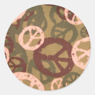 Pegatinas verdes de los signos de la paz