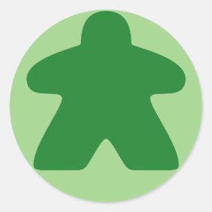 Pegatinas verdes de Meeple