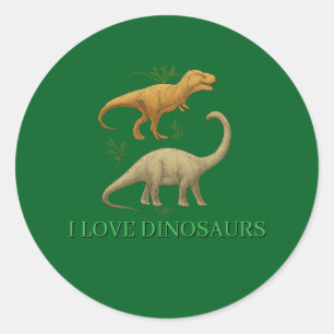 Pegatinas Verdes - Me Encantan los Dinosaurios