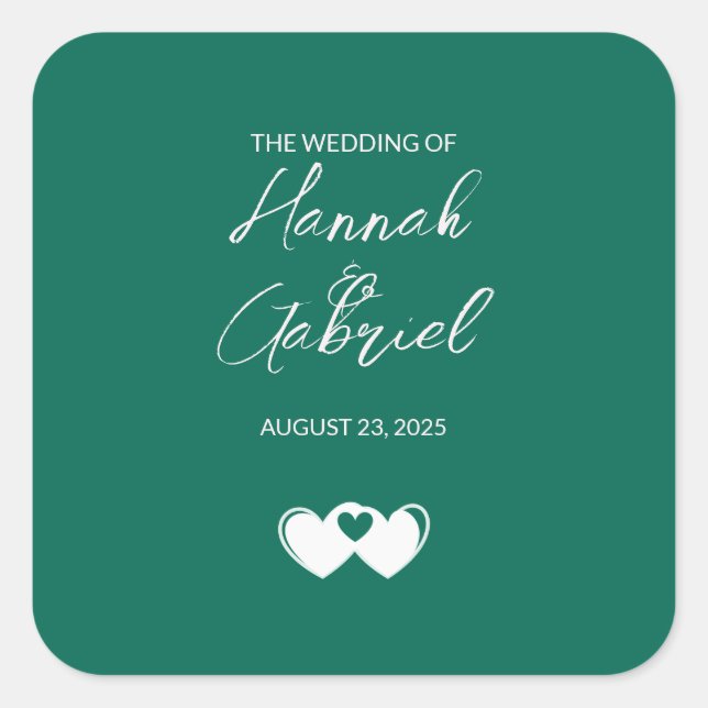 Pegatinas verdes personalizados (Anverso)