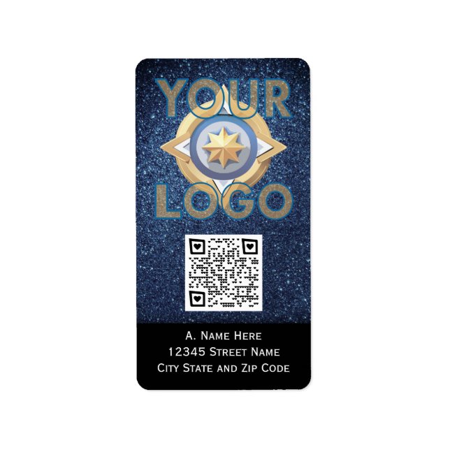 Pegatinas verticales personalizados con código QR  (Frente)