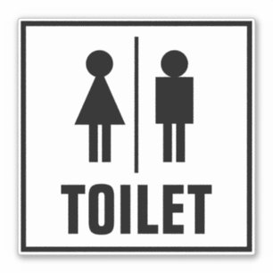 Pegatinas vinílicos en baños públicos con iconos d