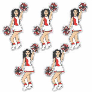 Pegatinas vinílicos rojos de 14" x 14" para Person