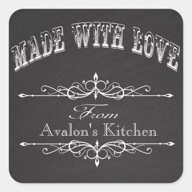 Pegatinas Vintage Chalkboard Baking (Anverso)