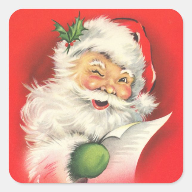 Pegatinas - Vintage Santa Claus (Anverso)