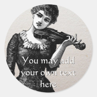 Pegatinas violinistas de época