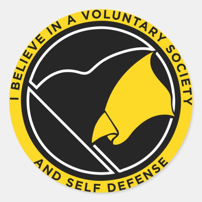 Pegatinas voluntarios de AnCap (Anverso)