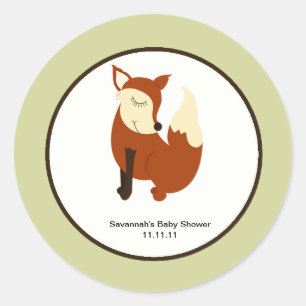 Pegatinas Woodland Fox Favor de 3 pulgadas
