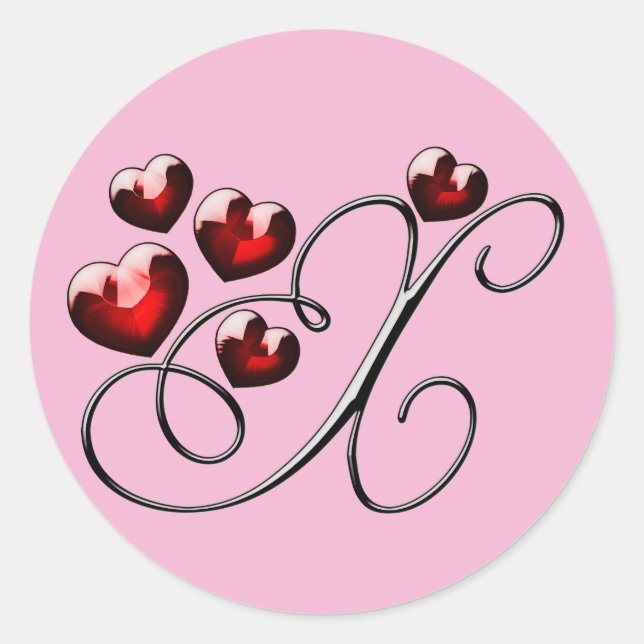pegatinas X iniciales de monograma (Anverso)