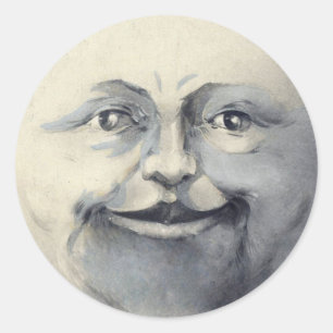 Pegatinas y etiquetas de la luna benévolas
