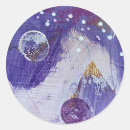 Pegatinas y focas en el diseño de las montañas de 