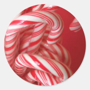 Pegatinas y Sellos para sobres de Candy Cane Holid