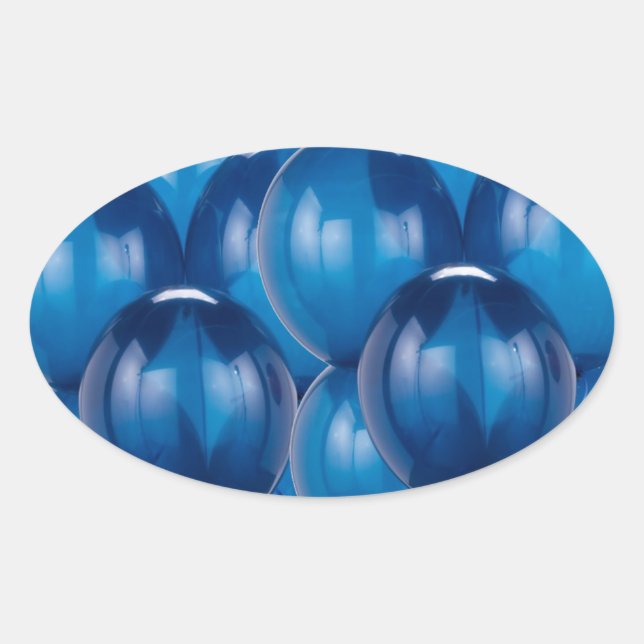 Pegatinas y Sellos para sobres de globos azules (Anverso)