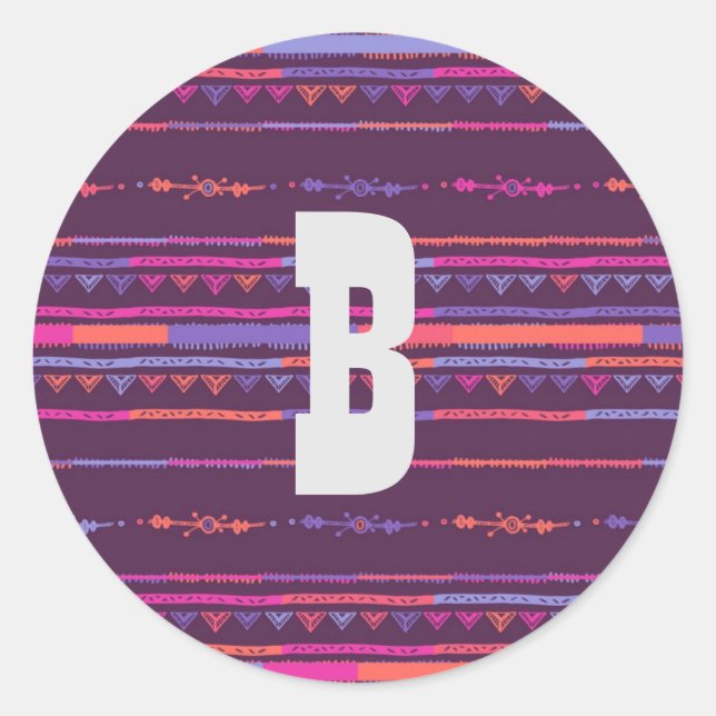 Pegatinas y Sellos para sobres de impresión tribal (Anverso)