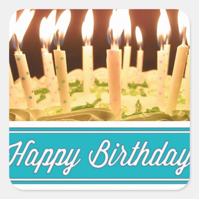 Pegatinas y Sellos para sobres felices de cumpleañ (Anverso)