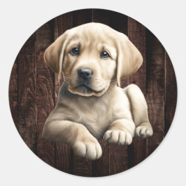 Pegatinas Yellow Lab Puppy