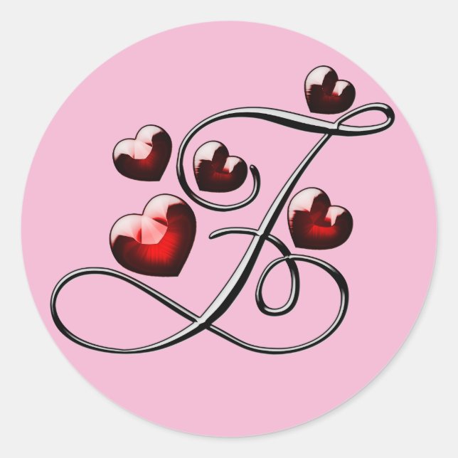 pegatinas Z iniciales de monograma (Anverso)