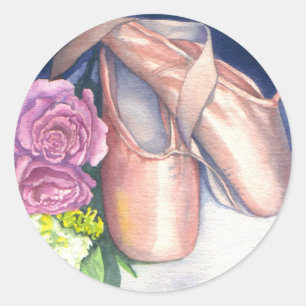 Pegatinas - Zapatos de ballet y Rosas