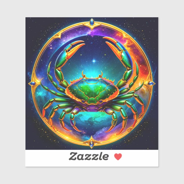 Pegatinas Zodiac Cáncer, Zodiaco Celeste (Hoja)