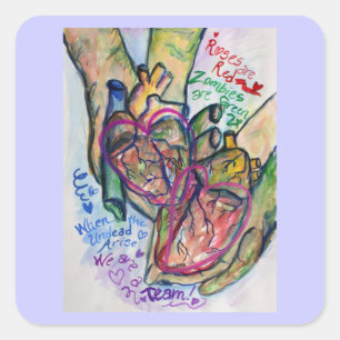 Pegatinas Zombie Love Poem Personalizado Label