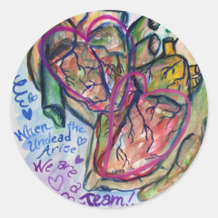 Pegatinas Zombie Love Poem Personalizado Label