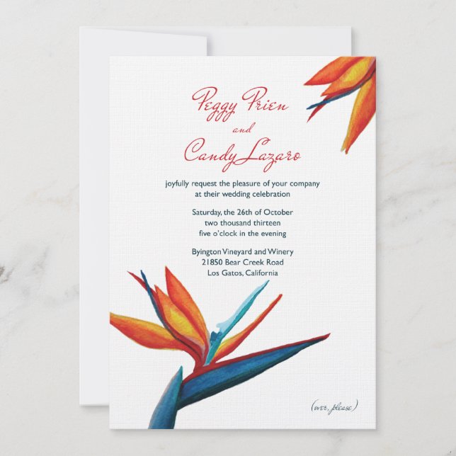 Peggy - Invitación 5 x 7 Lino (Anverso)