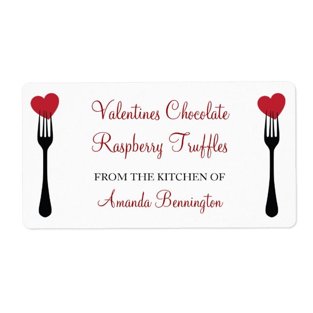 Pegue una horquilla en mi etiqueta de San Valentín (Frente)