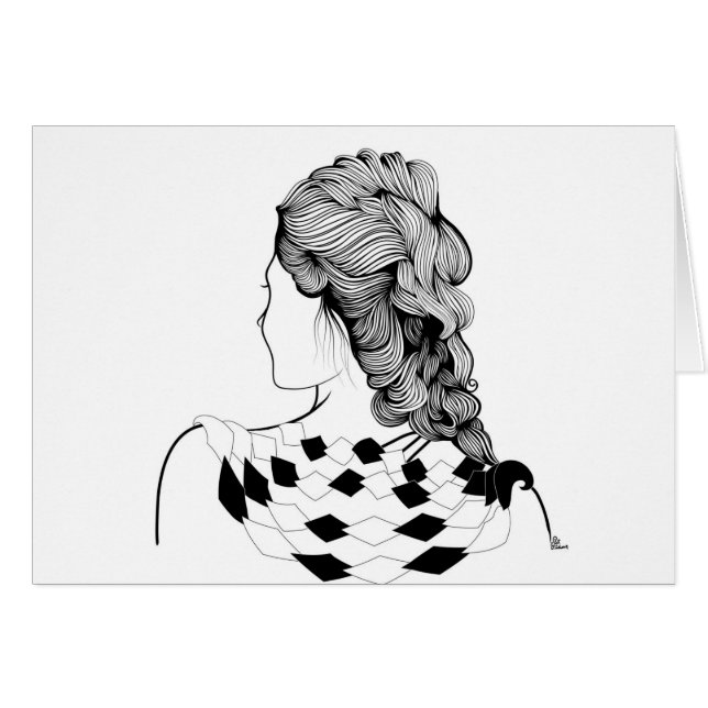 Peinado lindo del chica (Anverso (Horizontal))