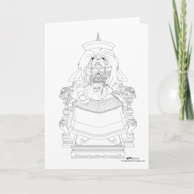 Pekinés Celestial Con Tarjeta de Mascota (Anverso)