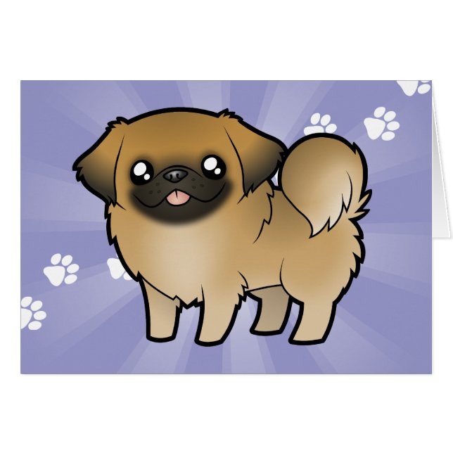 Pekinés de dibujos animados (corte de cachorro) (Anverso (Horizontal))