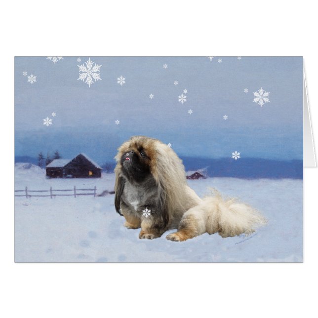Pekinés en Invierno (Anverso (Horizontal))