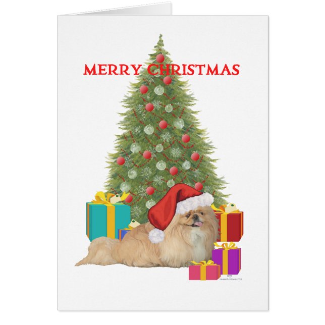 Pekingese Feliz Navidad (Frente)