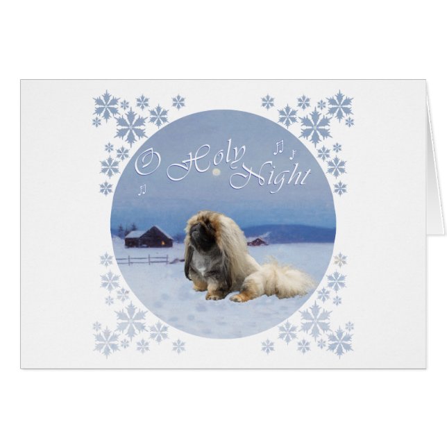 Pekingese Noche Santa (Anverso (Horizontal))