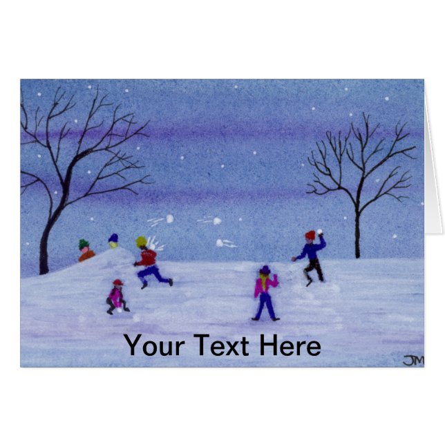 Pelea de bolas de nieve (Anverso (Horizontal))