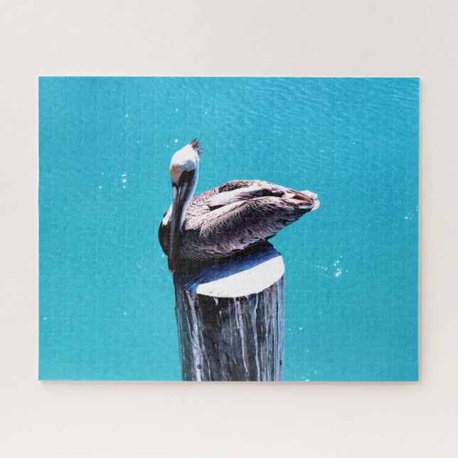 Pelican en la playa, Jigsaw Puzzle (Horizontal)