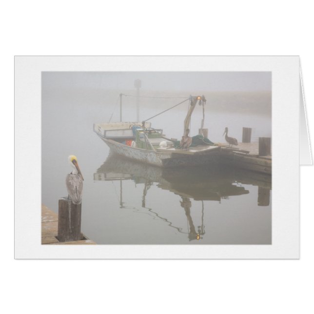 Pelícanos y barco del camarón (Anverso (Horizontal))