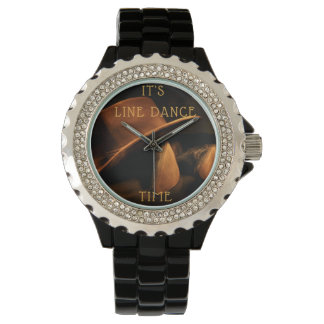 Película de vaqueros Line Dance reloj de pulsera