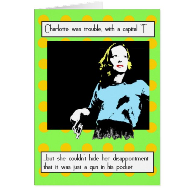 Película Noir: Chica con el arma (arte pop) (Frente)